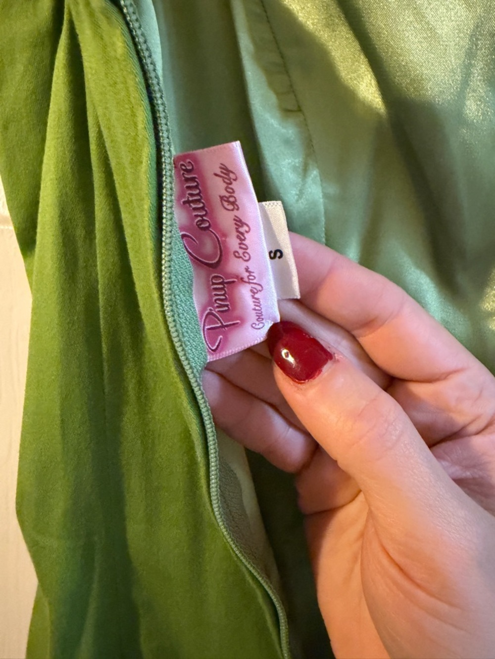 Pinup Couture olive Green Jane Dress - Picture 3 of 3